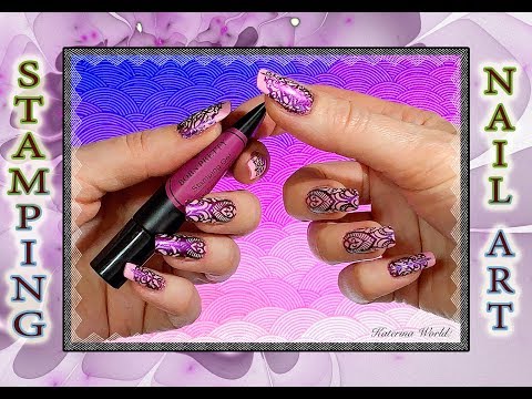 Видео: Стемпинг Гель Краской для Стемпинга BORN PRETTY / Пигмент Хамелеон Born Pretty.