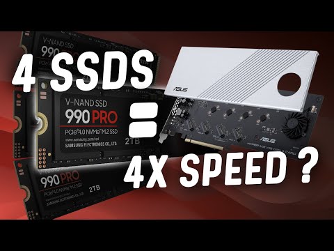 Видео: Максимальная скорость SSD: объединение ЧЕТЫРЕХ SSD в сверхзвуковой накопитель!