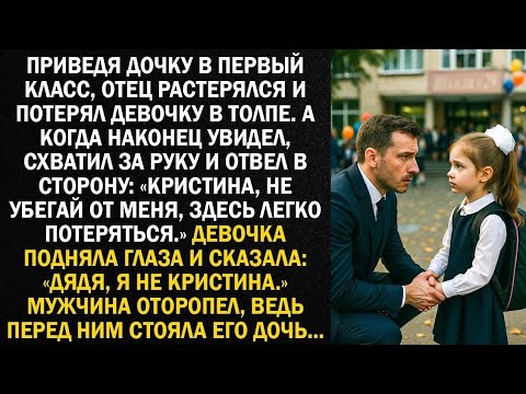 Видео: Приведя дочку в первый класс, отец растерялся и потерял девочку в толпе. А когда наконец увидел...