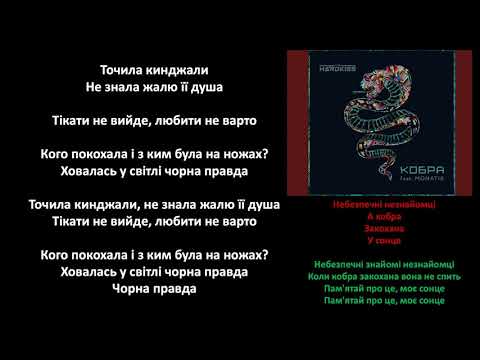 Видео: THE HARDKISS feat. MONATIK - Кобра (караоке/lyrics)