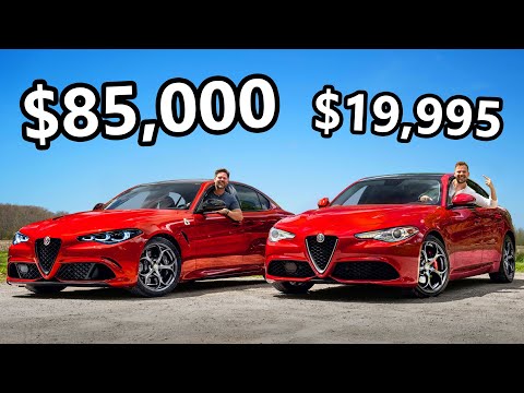 Видео: Alfa Romeo Giulia Quadrifoglio 2024 года против самой дешевой Giulia, которую вы можете купить