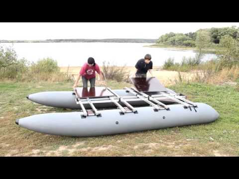 Видео: Моторный катамаран Мастеркат К-47. Сборка.