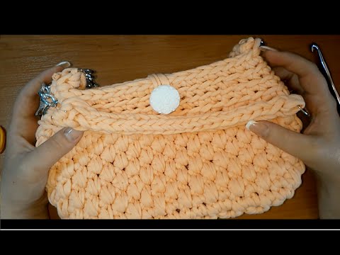 Видео: Вязание крючком. Ручка для сумки из пряжи "лента"