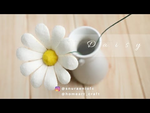 Видео: #DIY реалистичные цветы ромашки из фетра - Felt Daisy Flower - S Nuraeni