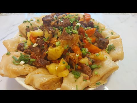 Видео: Қамырдан жасалған толымды тамақ.Ерекше тамақ жасап көріңіз