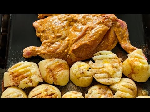 Видео: Хрустящая #курица #chicken #chickenrecipe #potato #طعام #potatorecipe #tavuk #tikka #картошка #short