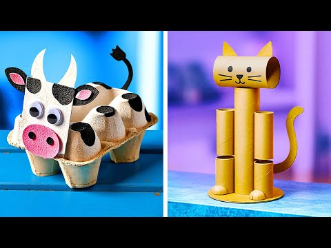 Видео: НЕ ВЫБРАСЫВАЙТЕ ЭТОТ КАРТОН! 🚫 Гениальные DIY Поделки и Лайфхаки! ♻️✨