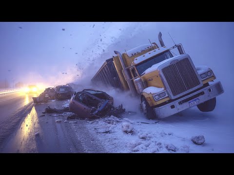 Видео: Смертельный кошмар на ледяной дороге — шокирующие аварии, в которые вы не поверите!