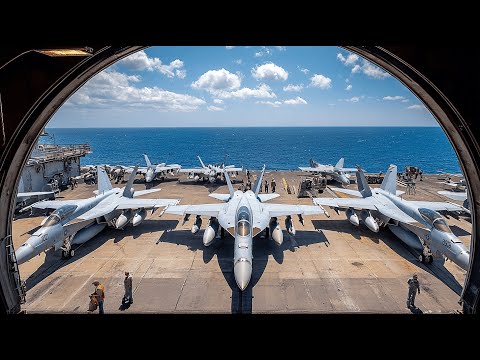 Видео: Как на самом деле выглядит жизнь в ангаре авианосца посреди океана