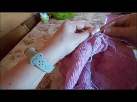 Видео: Как снять петли рукавов на бросовую нить + подрезы