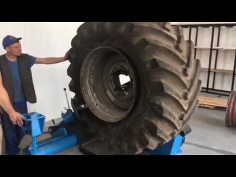 Видео: Станок для шиномонтажа больших колес "59