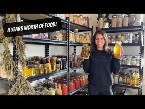 Видео: Экскурсия по кладовой Homestead Pantry | Годовой запас еды