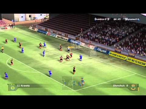 Видео: Динамо Киев против Шахтарь FIFA 08