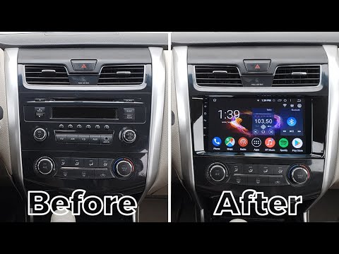 Видео: Nissan Altima 2013-2018 Android CarPlay 9'' стереосистема от GTA Car Kits