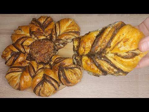 Видео: Воздушная сдобная булочка "Снежинка" из нежнейшего дрожжевого теста! Очень вкусно и проще простого!