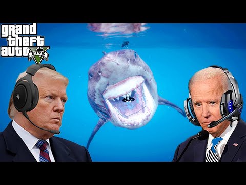 Видео: Президенты США охотятся на МЕГАЛОДОНА в GTA 5