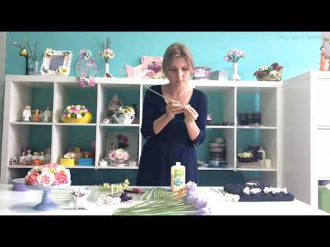 Видео: Букет из зефирной глины "Сборка букета" / Flower clay craft tutorial "Flower arrangement'