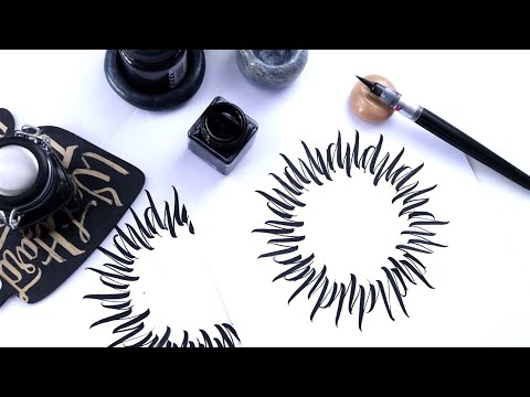 Видео: Каллиграфия кистью: разминка, упражнения, урок для начинающих