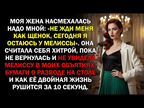 Видео: Моя жена насмехалась надо мной: «Не жди меня как щенок, сегодня я остаюсь у Мелиссы». Она считала...