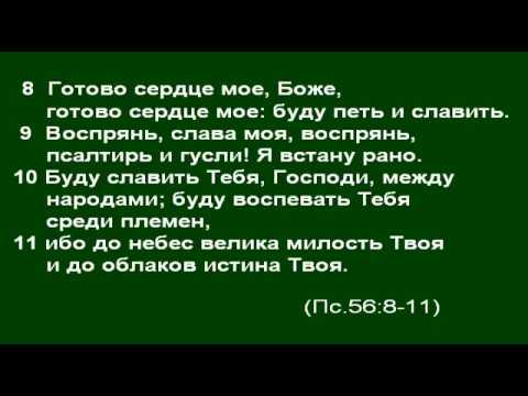 Видео: Tehilim 57:8- 11 (Псалом 56:8- 11 на иврите)