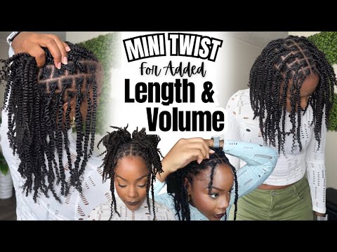 Видео: Как получить более пышный мини-твист | Подробные инструкции по добавлению афро-кудрявых накладных...