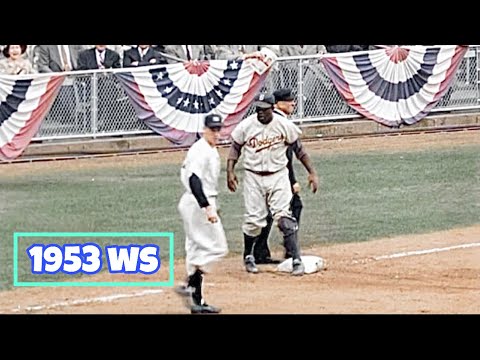 Видео: Видеозапись Мировой серии 1953 года ⭐️ «Бруклин Доджерс» против «Нью-Йорк Янкиз» [в цвете 4K, выс...