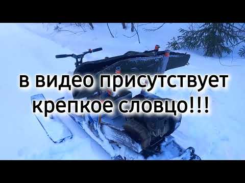 Видео: Мини снегоход Хаски, по лесам и полям после метели...