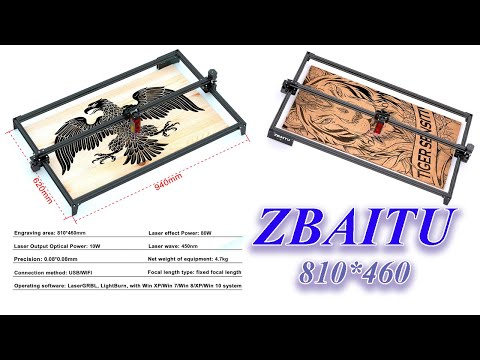 Видео: Лазерный гравёр ZBAITU M81-C80 Desktop Laser Engraving and Cutting Machine, Обзор и тестирование.