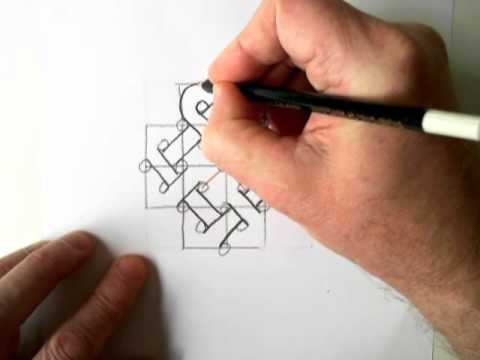 Видео: Кельтский узор 12 (связанные сердца)