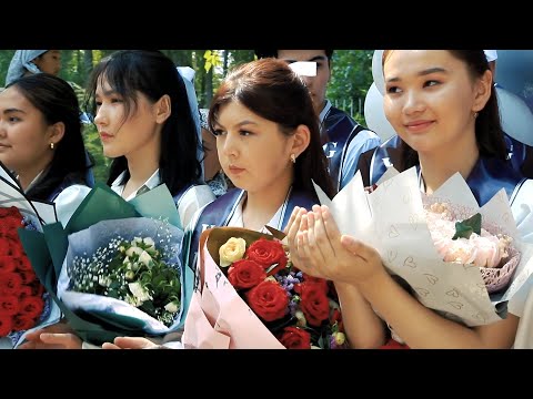Видео: Жаны -Жер айылы Орун Абдрахманов инновациялык орто мектеби 11 класстардын бутуруу кечееси  Линейка