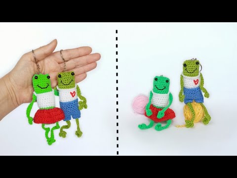 Видео: 💙Очень простой способ🧡Как вязать маленьких лягушат крючком💚Подвеска амигуруми💛