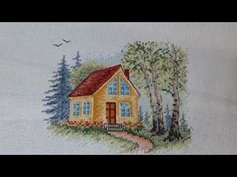 Видео: Вышивка крестом. Готовая работа. Продвижение "Воскресная прогулка " от Алисы.