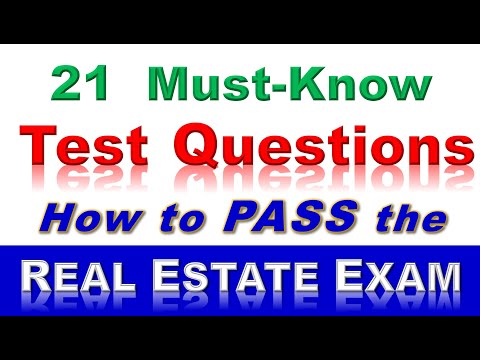 Видео: 21 вопрос теста, который нужно знать, чтобы сдать экзамен по недвижимости — Как сдать тест по нед...