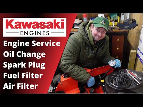 Видео: Руководство по обслуживанию двигателя Kawasaki | Замена воздушного фильтра, свечей зажигания, топ...