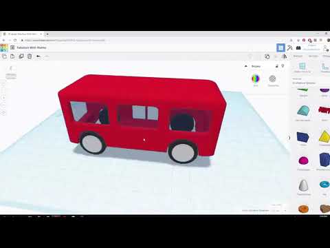 Видео: Уроки по 3D моделированию  Делаем автобус в TinkerCAD