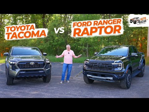 Видео: Битва ТИТАНОВ: Toyota Tacoma TRD Off-Road vs Ford Ranger Raptor | Сравнение среднеразмерных пикапов