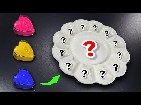 Видео: Здесь я покажу, как создать 13 новых акриловых цветов, используя синий, жёлтый и мадженту – Удовлетв