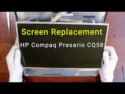 Видео: Замена экрана ноутбука HP Compaq Presario CQ58