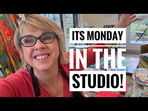 Видео: Живопись в студии. Картина размером 12 на 12!