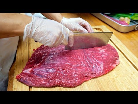 Видео: Американская еда - Стейк из вырезки с кисло-сладкий соус Бруклин Нью-Йорк