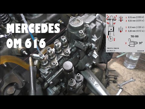 Видео: Настройка момента впрыска ТНВД Mercedes T1 W123 MB 100| Diesel OM 615 616 617 2.4D| Угол зажигания!