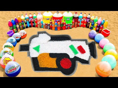 Видео: Как сделать гигантский пистолет-орбиз из больших шариков с газировкой, Mountain Dew, Pepsi, Fanta...
