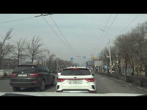 Видео: Дороги Бишкека и город из окна автомобиля. Проспект Мира, Чынгыза Айтматова. Кыргызстан. Kyrgyzstan.