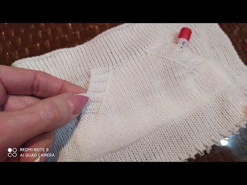 Видео: Карман кенгуру на любой вязальной машине  второй вариант