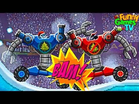 Видео: Мультяшные машинки БИТВА ДЕДА МОРОЗА 2 тачки гонки игра Drive AHEAD