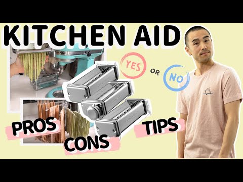 Видео: Обзор набора насадок KitchenAid KPRA из 3 предметов: раскатыватель пасты и резак