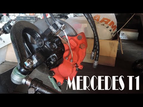 Видео: MERCEDES T1 207-410D| Передний мост| Установка тормозной системы, рулевых тяг, системы подвески !