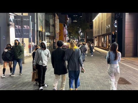 Видео: 【UHD】 4K Сеул Корея Ходить - Мёндон вечером (Октябрь 2021 г.) (EP.177)