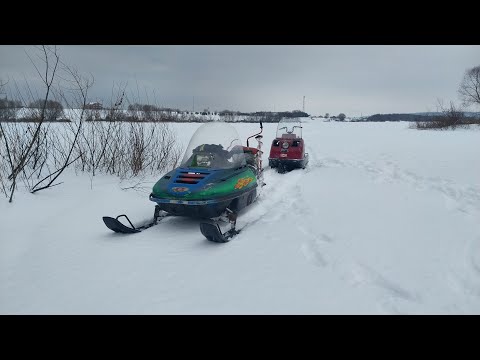 Видео: Снегоходы Рысь и Буран. Покатушки.