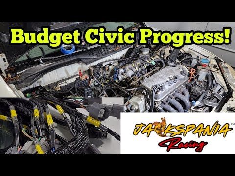 Видео: Бюджетная сборка Honda Civic EK | Новая жгутовая система двигателя | Jackspania Racing